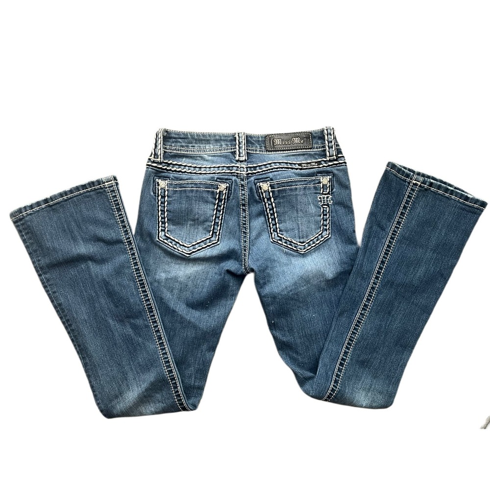 Miss Me Contrast Stitch Bootcut Jean 26